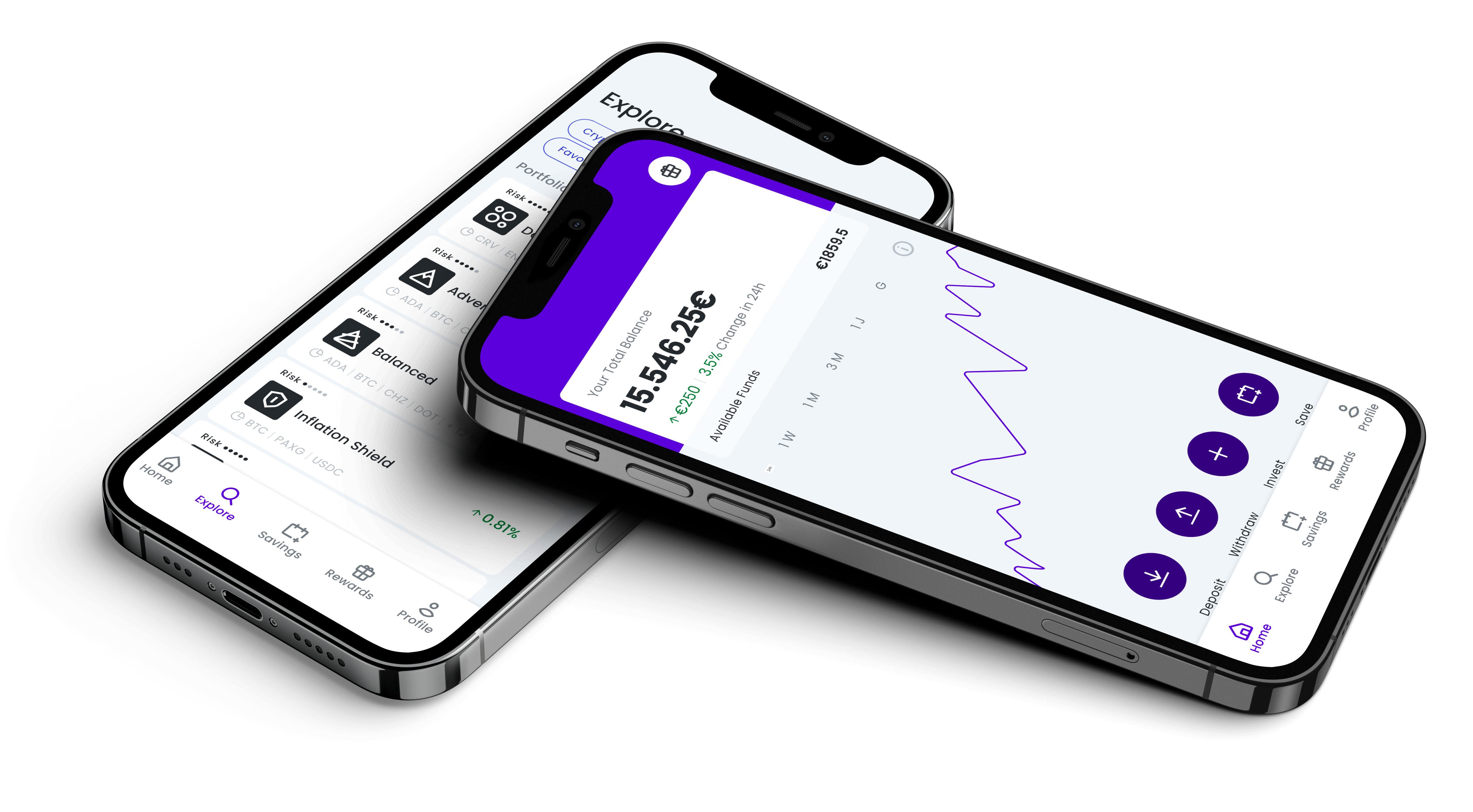 2 phones with the Cy Creek Bank app